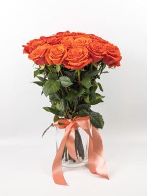 Bukiet z Pomarańczowych Róż